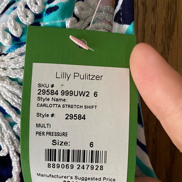 Lilly Pulitzer Carlotta Stretch Shift NWT - Picture 3 of 3